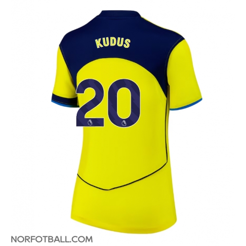 Billige Fotballdrakt Tottenham Hotspur Mohammed Kudus #20 Replika Tredjedrakt Dame 2025-26 Kortermet Billige Fotballdrakt Tottenham Hotspur Mohammed Kudus #20 Replika Tredjedrakt Dame 2025-26 Kortermet